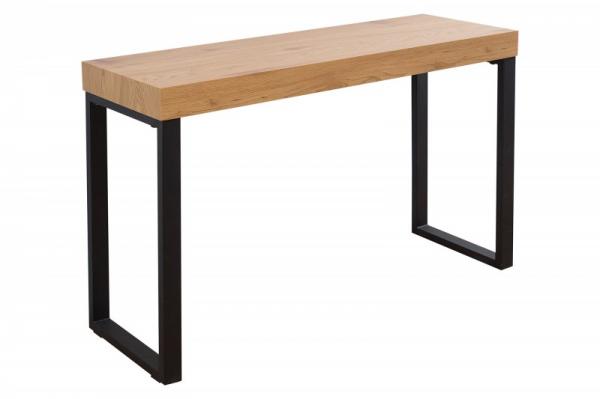 Dizajnový stôl OAK DESK 120 cm dubový, vintage, kovový rám