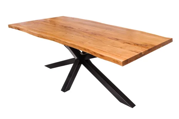 Masívny jedálenský stôl MAMMUT 200 cm, prírodný, akácia