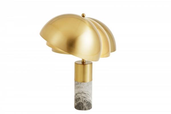 Stolová lampa BURLESQUE 52 cm zlatá, mramorovo šedá