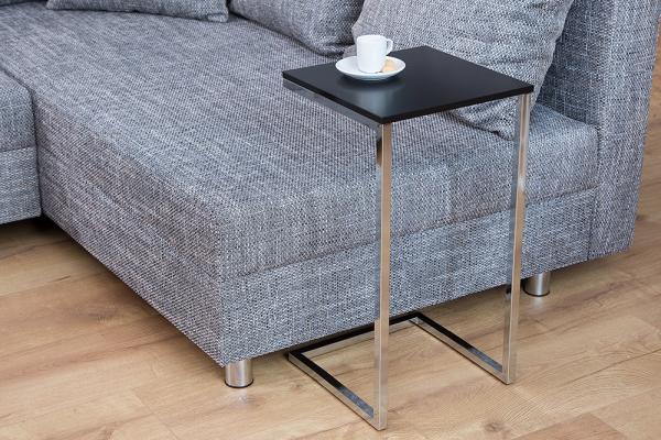Dizajnový príručný stolík SIMPLY CLEVER 30 cm, čierny, sada dvoch kusov
