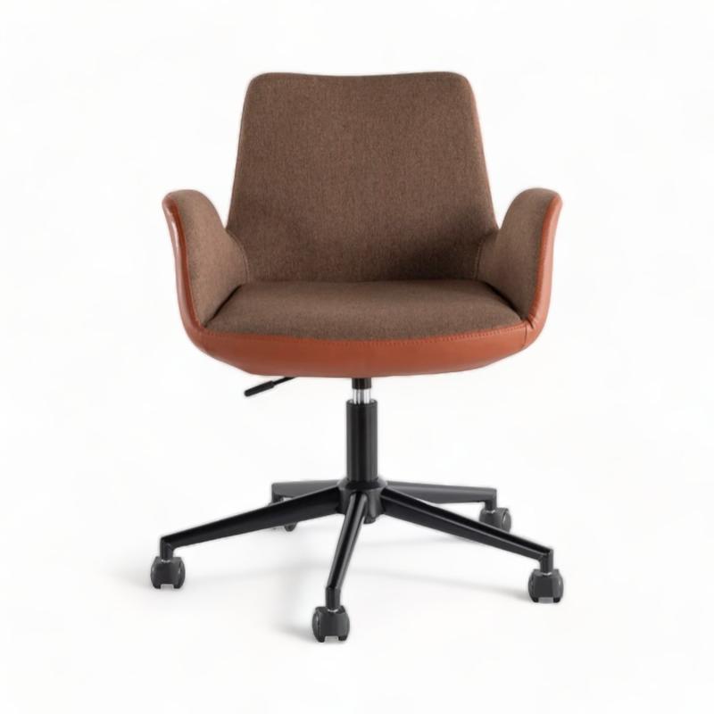 Elegantná pracovná stolička DORA, výškovo nastaviteľná, hnedá