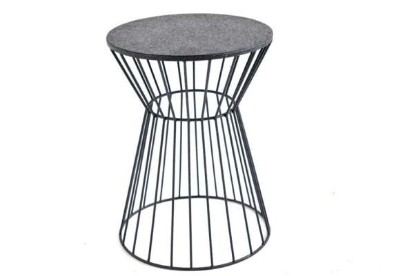 Okrúhly príručný stolík VARIATION 45 cm, čierny, hliníková zliatina