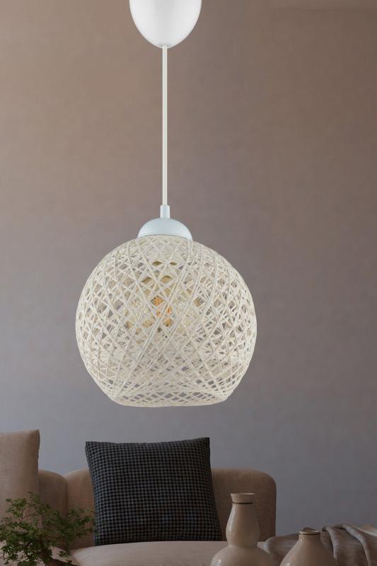 Elegantná závesná lampa DALA 22 cm, biela