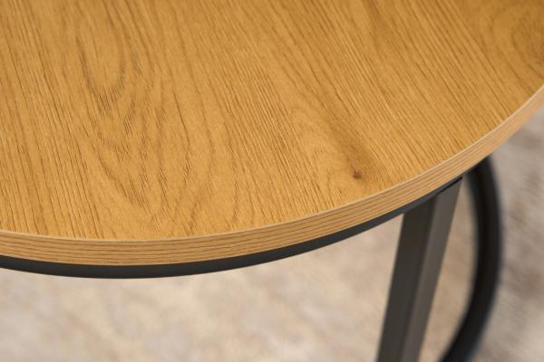 Dizajnová súprava konferenčného stolíka 2 ks ELEGANCE 80 cm, divoký dub