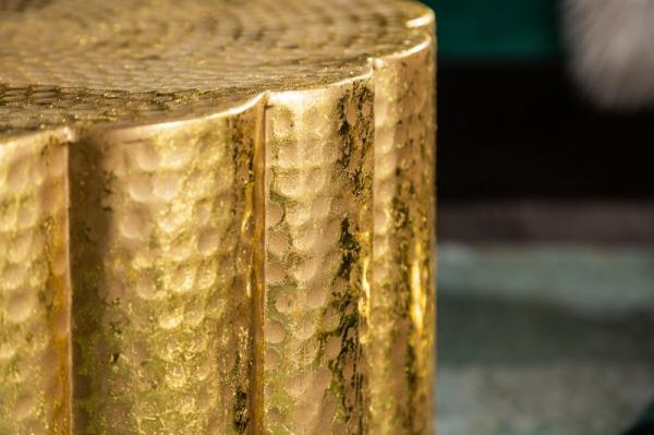 Ručne vyrobený konferenčný stolík LIQUID LINE 60 cm zlatý