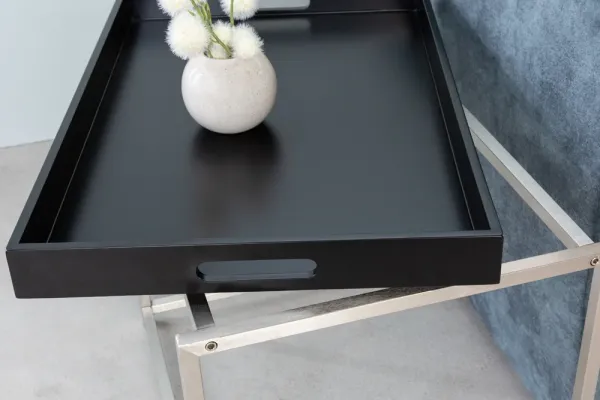 Dizajnový odkladací stolík ELEMENTS 75 cm, čierny