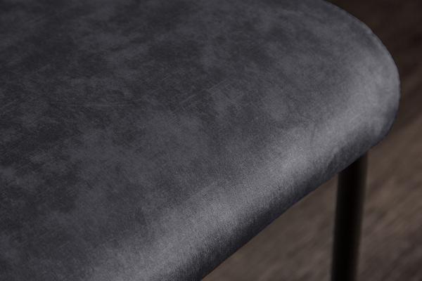 Dizajnová konzolová stolička COMFORT šedá, zamat