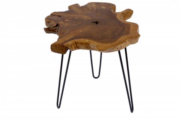 Unikátny príručný stolík WILD 55 cm teak, prírodný