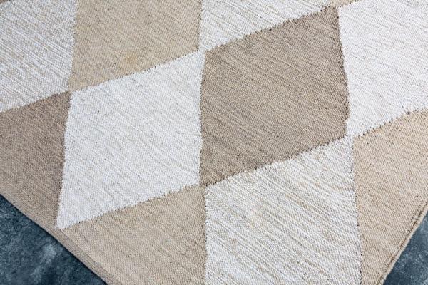 Ručne tkaný koberec GALERIA 230x160 cm béžovo hnedý, diamantový vzor