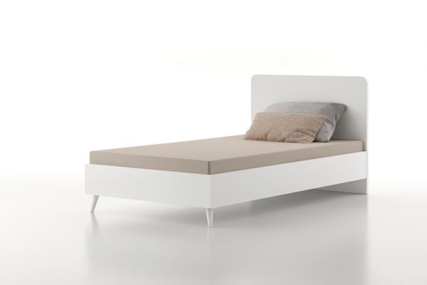 Jednolôžková posteľ LAVINIA 90x200 cm, MDF, biela