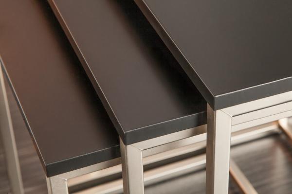Dizajnový odkladací stolík ELEMENTS 40 cm matná čierna