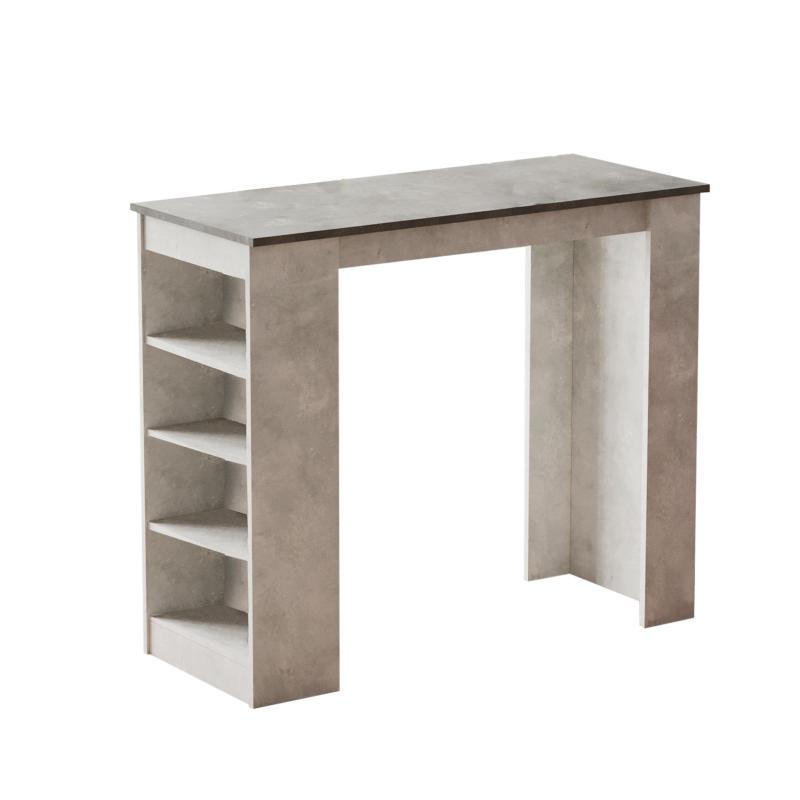 Dizajnový barový stôl STYLE 120 cm, MDF, svetlo šedý