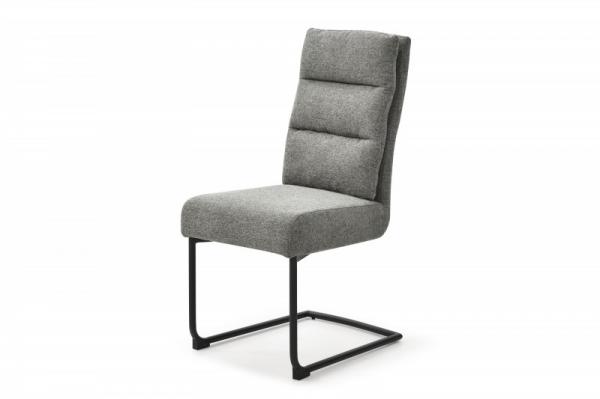Moderná konzolová stolička COMFORT vintage šedá s čiernym kovovým rámom