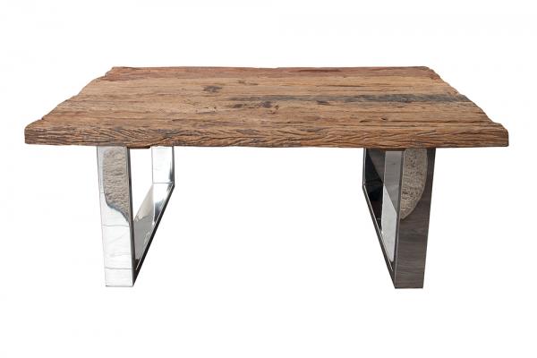 Masívny konferenčný stolík BARRACUDA II 110 cm, teak, prírodný