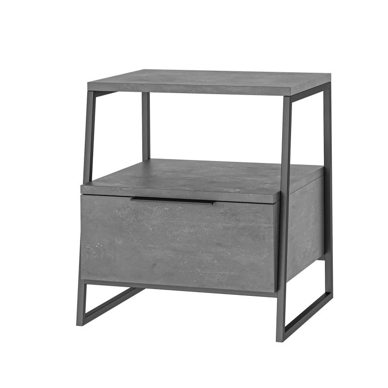 Bočný odkladací stolík PAL 50 cm, MDF, šedý