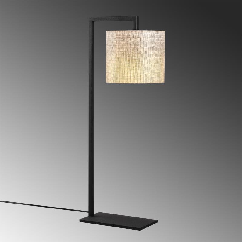 Priemyselná stolová lampa PROFIL 65 cm, čierna, béžová