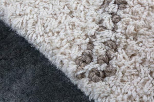 Dizajnový koberec s vysokým vlasom EUPHORIA 230x160 cm, béžovo šedý, bavlna