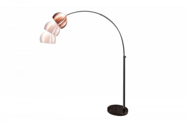 Výsuvná stojanová Lampa LOUNGE DEAL 170-210 cm medená, čierna