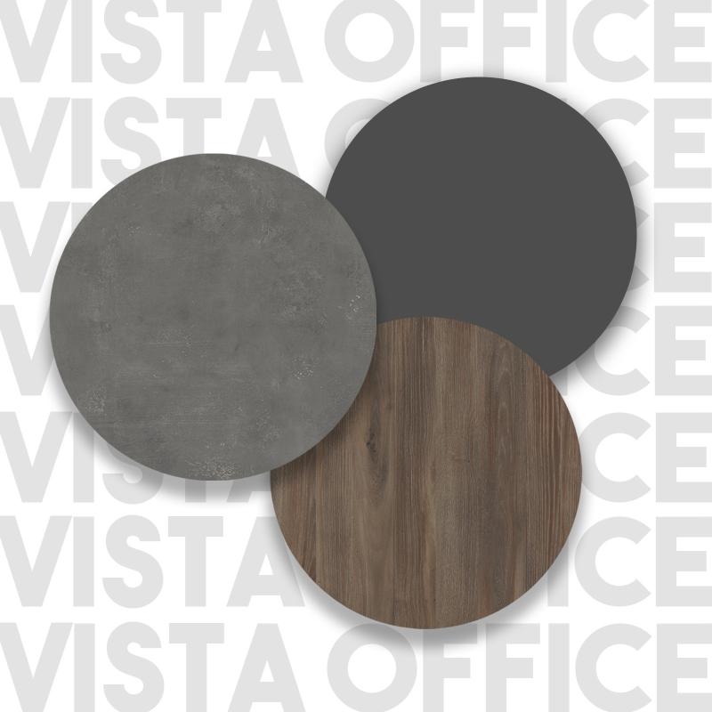 Dizajnový pracovný stôl VISTA 180 cm, MDF, tmavohnedý, šedý
