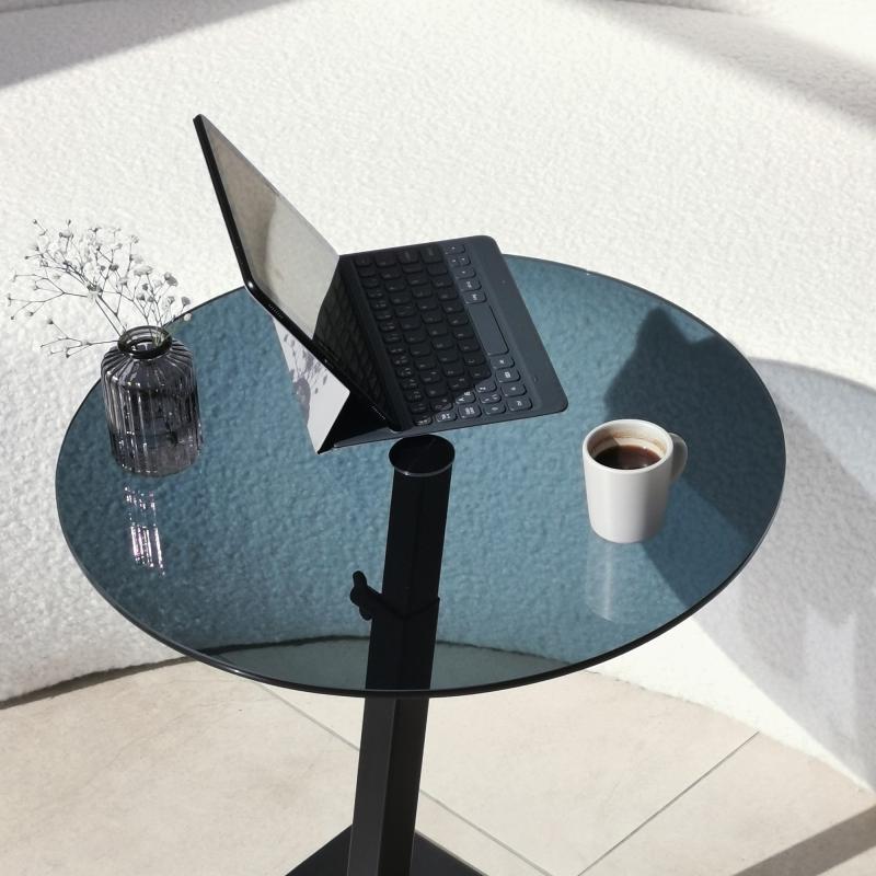 Bočný odkladací stolík SMOKE 40 cm, čierny