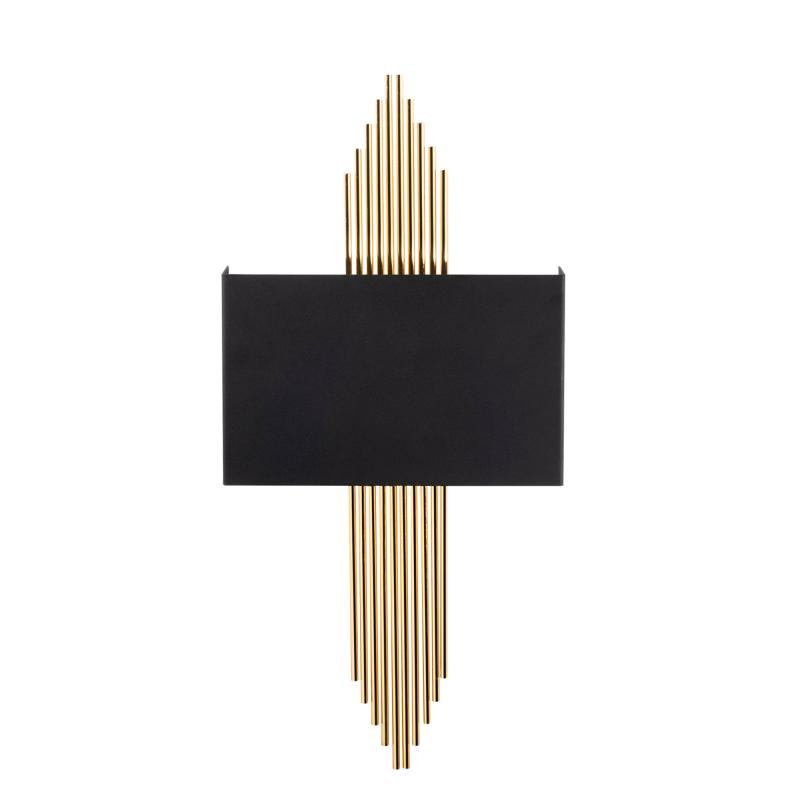 Dizajnové nástenné svietidlo CANDLE 75 cm, čierne, zlaté
