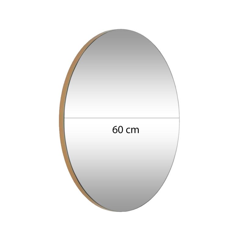 Okrúhle zrkadlo GOLD 60 cm, matné, zlaté