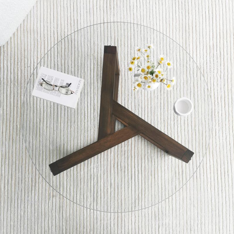 Masívny konferenčný stolík MIRO 75 cm, borovica, hnedý