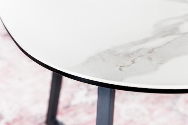Moderný konferenčný stolík MARVELOUS 70 cm, biely mramor, talianská keramika