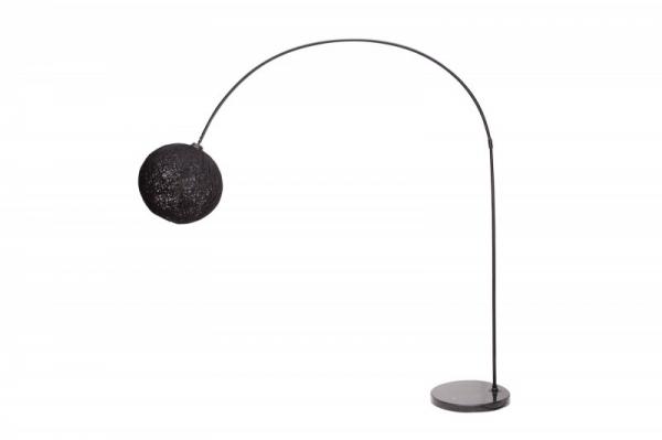 Filigránová stojanová lampa COCOONING 205 cm čierna
