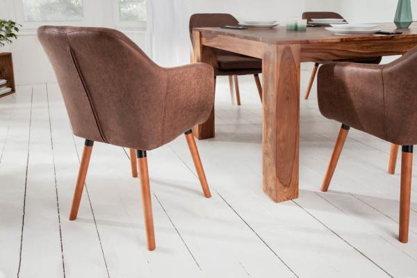 Dizajnová stolička SUPREME vintage hnedá