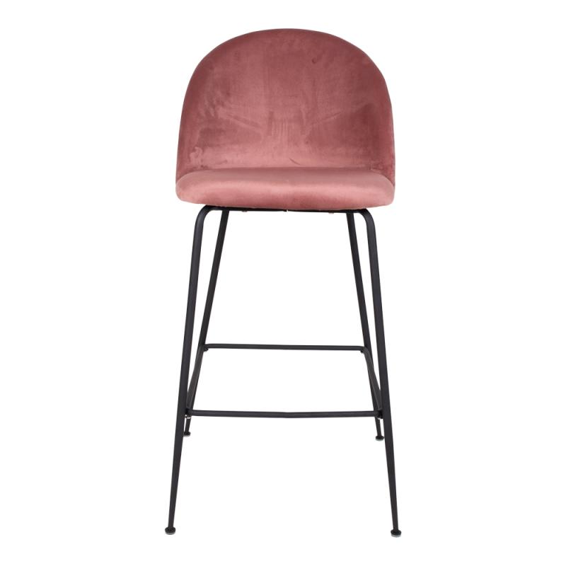 Dizajnová barová stolička LAUSANNE II, ružový zamat
