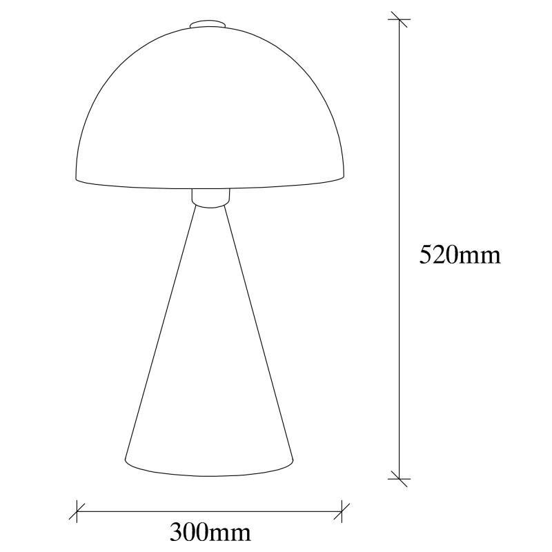 Elegantná stolová lampa DODO 52 cm, čierna