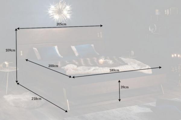 Masívna posteľ MAMMUT 180 x 200 cm akácia, prírodná hnedá