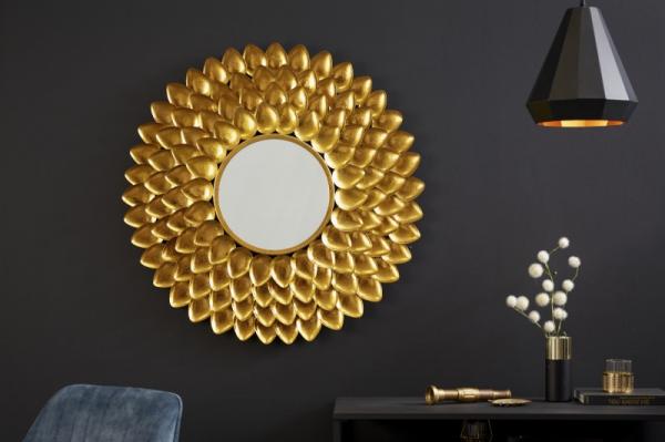Elegantné zrkadlo FLOWER 90 cm zlaté