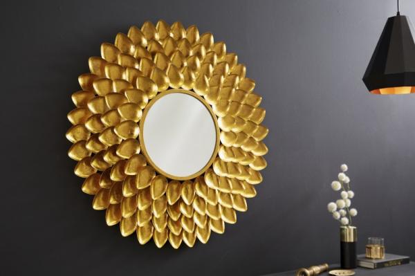 Elegantné zrkadlo FLOWER 90 cm zlaté