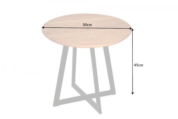 Priemyselný príručný stolík VANCOUVER 50 cm dub