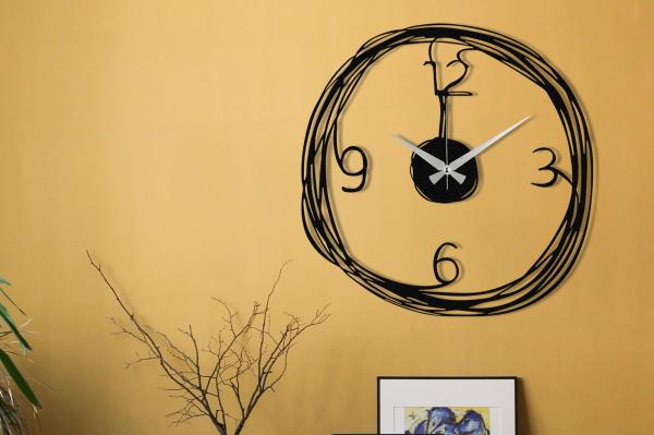 Elegantné nástenné hodiny GERGO 48 cm, čierne