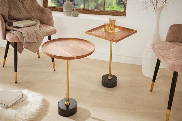 Elegantný príručný stolík TRAYFUL 35 cm, akácia, prírodný