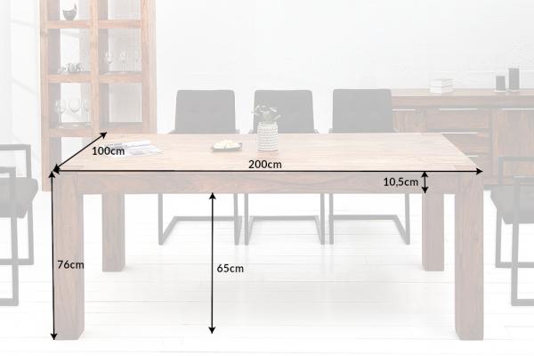 Masívny jedálenský stôl MAKASSAR 200 cm Sheesham