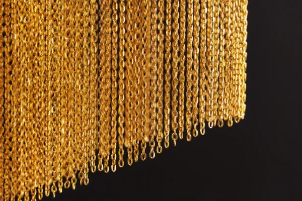 Extravagantné závesné svietidlo ELEGANCE 120 cm zlaté