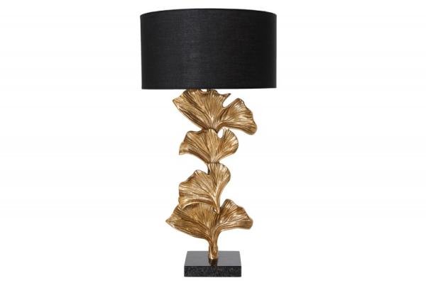 Dizajnová stolová lampa GINKGO 70 cm, čierna, zlatá