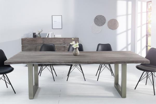 Masívny jedálenský stôl MAMMUT 220 cm akácia, šedý