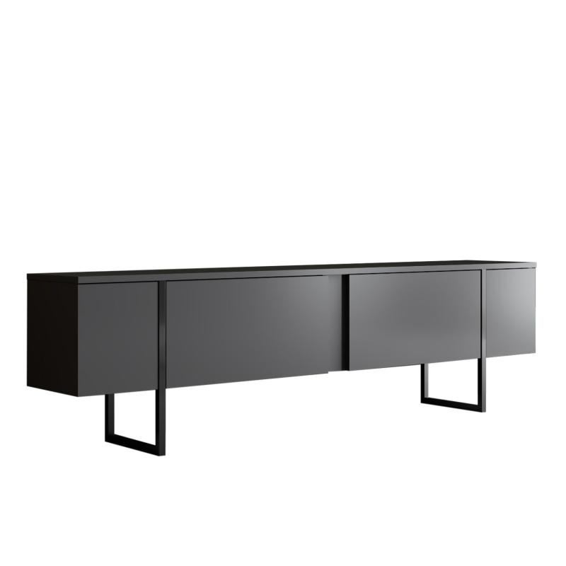 Dizajnový TV stolík LUXE 180 cm, MDF, antracit