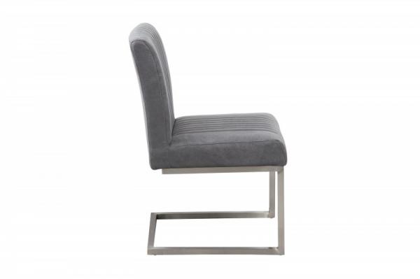Elegantná konzolová stolička BIG ASTON brúsená šedá, nerezová oceľ