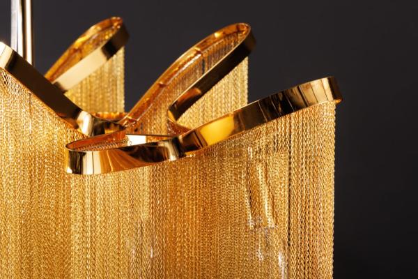 Extravagantné závesné svietidlo ELEGANCE 120 cm zlaté