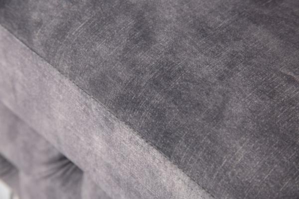 Taburetka Chesterfield MODERN BAROQUE 90 cm tmavo šedý zamat