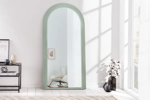 Dizajnové zrkadlo ART DECO 160 cm, šalviovo zelené