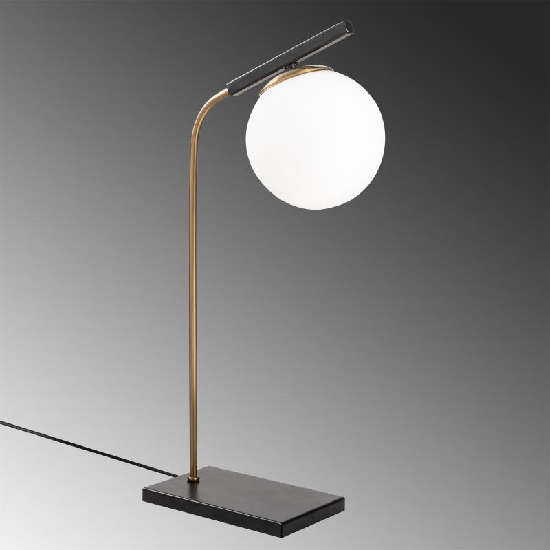 Dizajnové stolové svietidlo YILDIZ 55 cm, čierne, matné zlaté