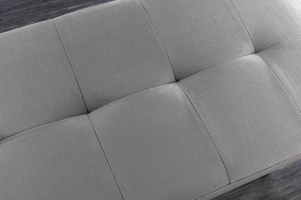 Elegantná lavica BOUTIQUE 95 cm, šedá, zamat