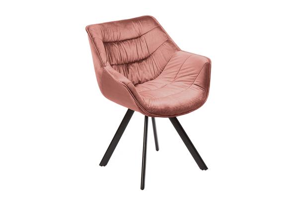 Dizajnová stolička THE DUTCH COMFORT retro staroružová, zamat